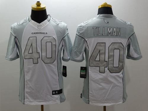 Nike Cardinals #40 Pat Tillman White Men's Stitched NFL Limited Platinum Jersey - Click Image to Close